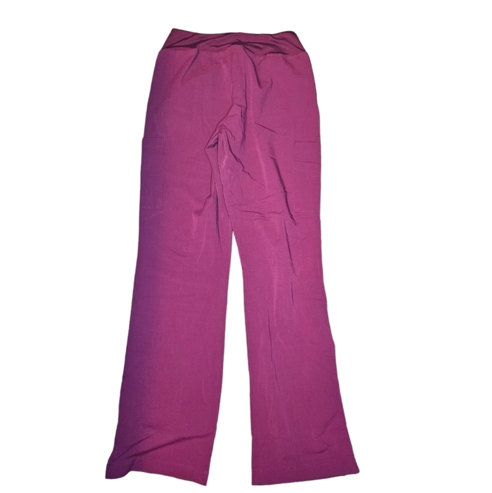 Health Pro Stretch Raspberry Scrub Pants size S - Picture 2 of 3